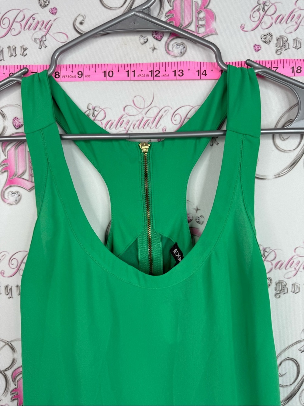 Express Green Racerback Tank with Zip Back - Picture 6 of 11